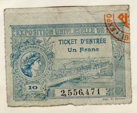 Ticket d'entrée à l'Exposition Universelle de 1900 (Paris)